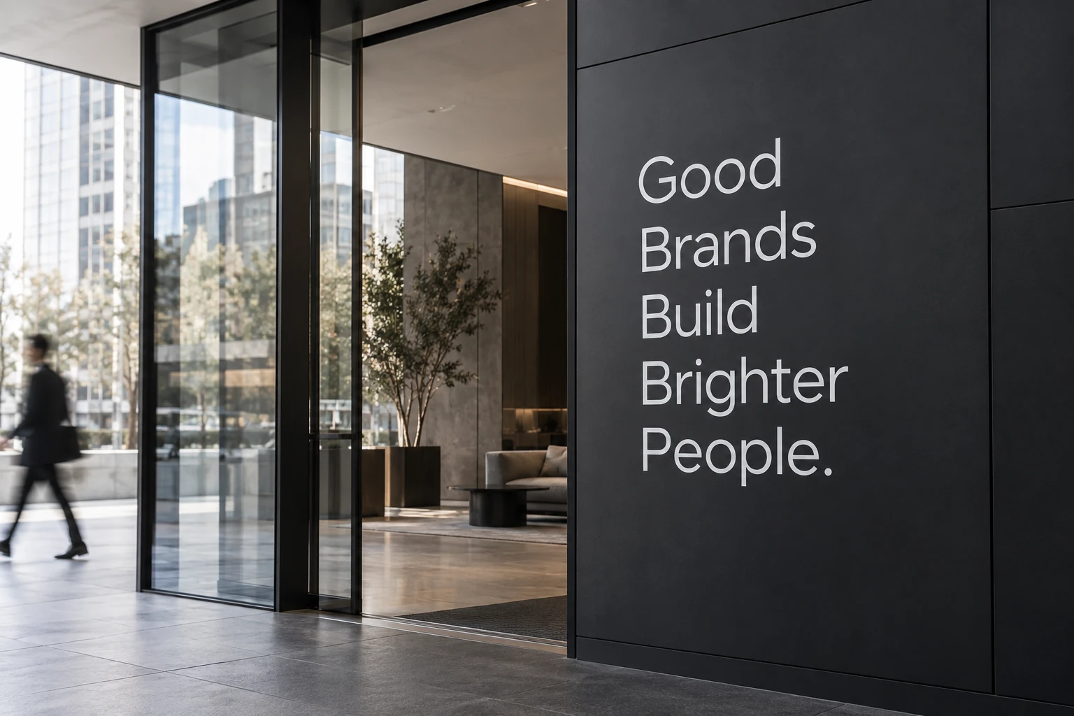 Illustrative architectural brand message