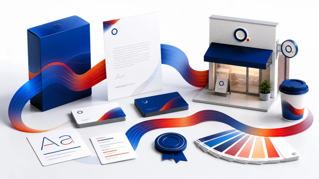 A central brand identity connecting consistent website, mobile, search, content and trust touchpoints.